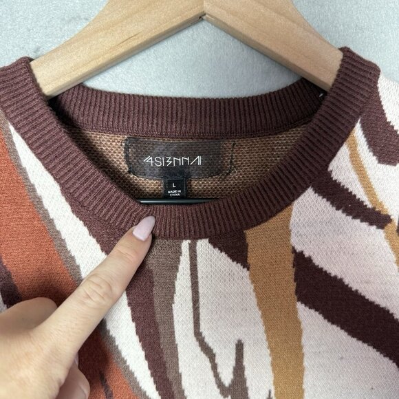 4Sienna Cicille Long Sleeve Sweater Dress Cut Out and Tie Back Details Fall L - Picture 3 of 8